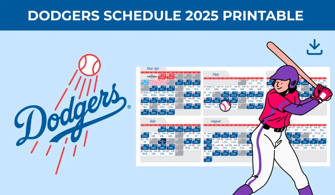 Printable Los Angeles Dodgers Schedule: Full Season Calendar