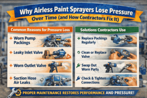Why Airless Paint Sprayers Lose Pressure Over Time (and How Contractors Fix It)