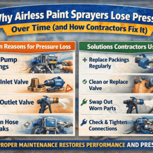Why Airless Paint Sprayers Lose Pressure Over Time (and How Contractors Fix It)
