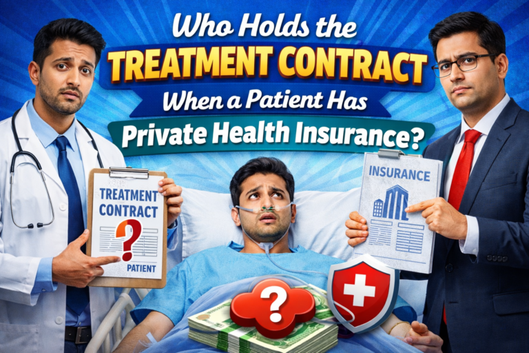 Who Holds the Treatment Contract When a Patient Has Private Health Insurance?