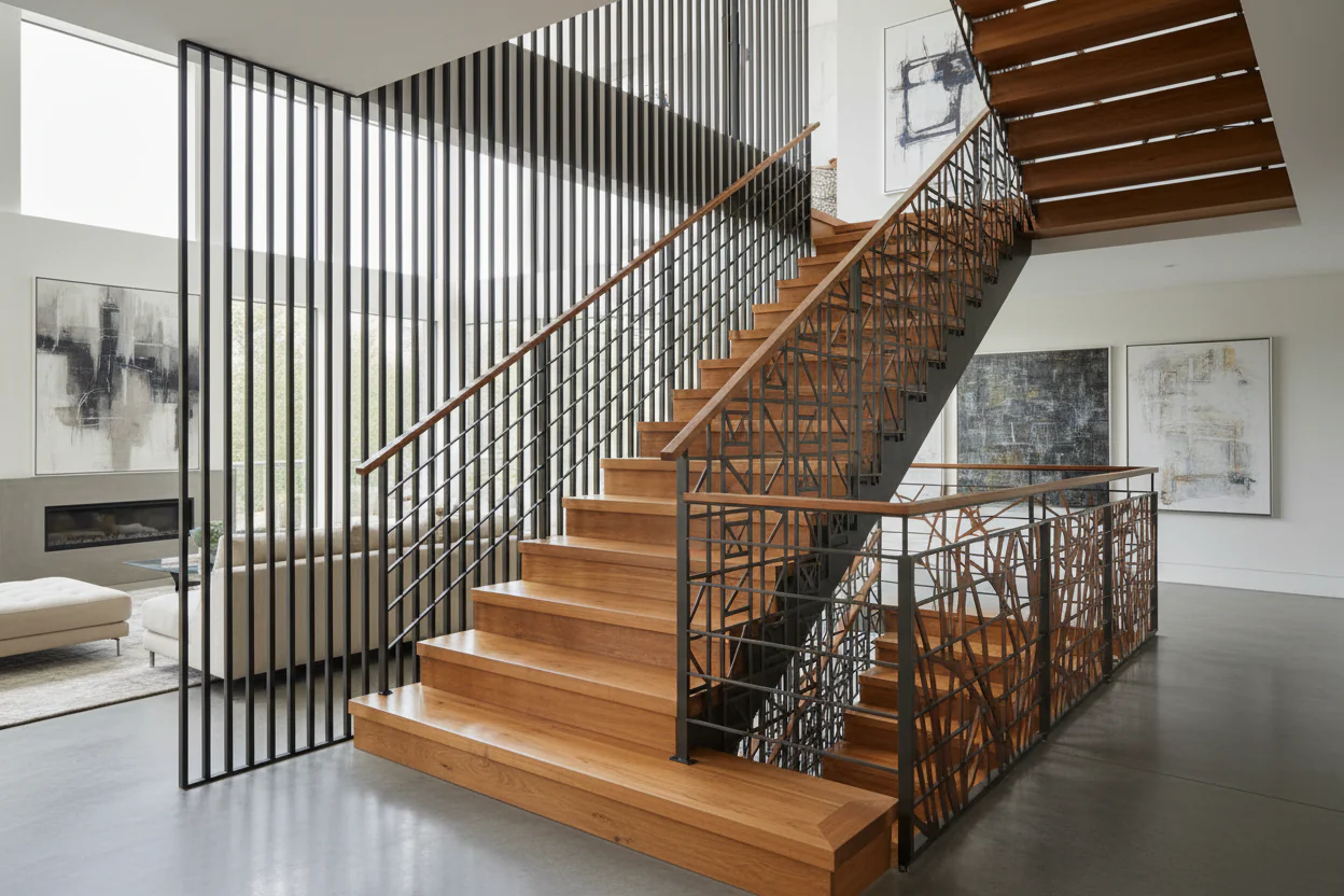 Luxury Home Stairs Grill Design Ideas for Duplex Houses